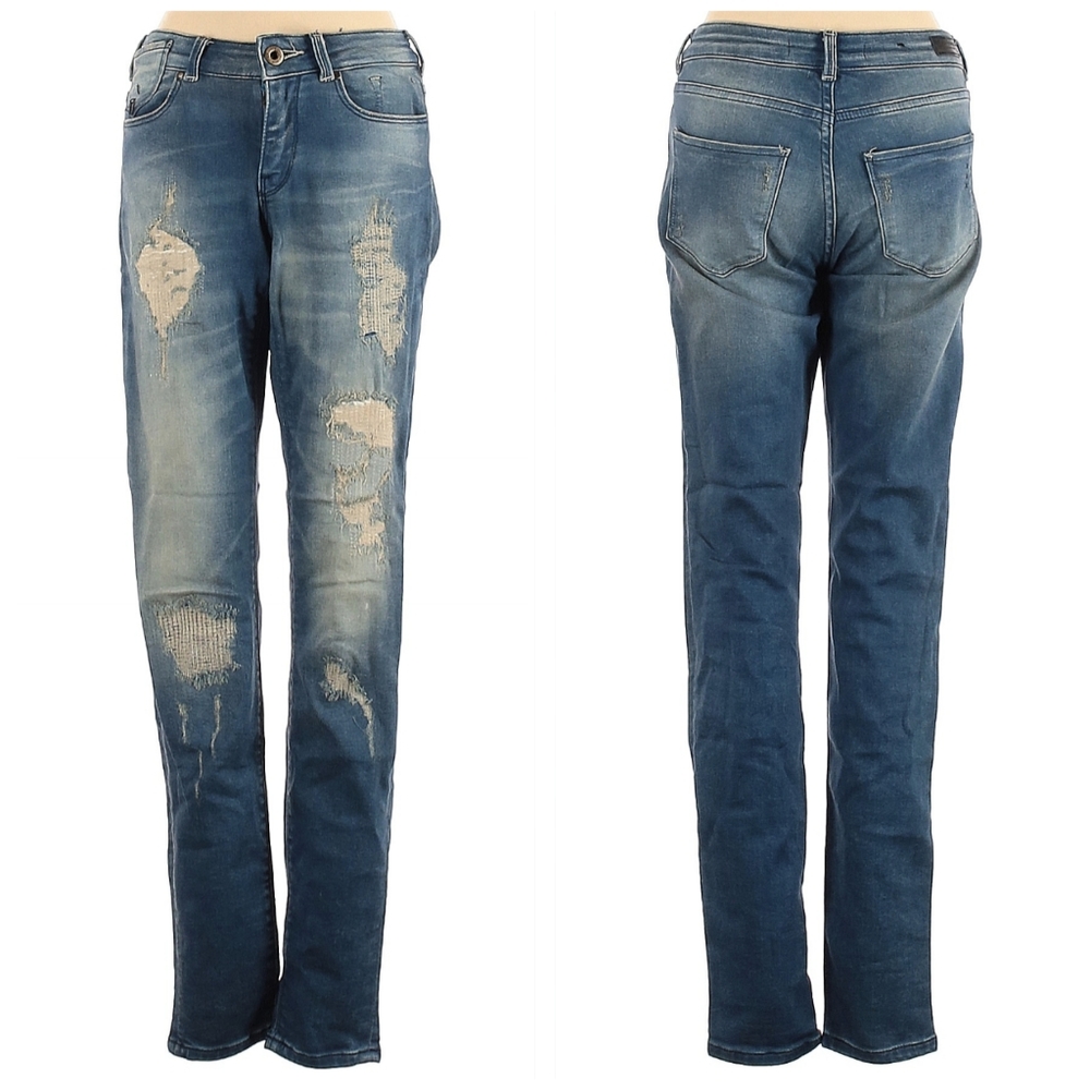 Scotch & Soda La Parisienne Distressed Destroyed Skinny Jeans 26